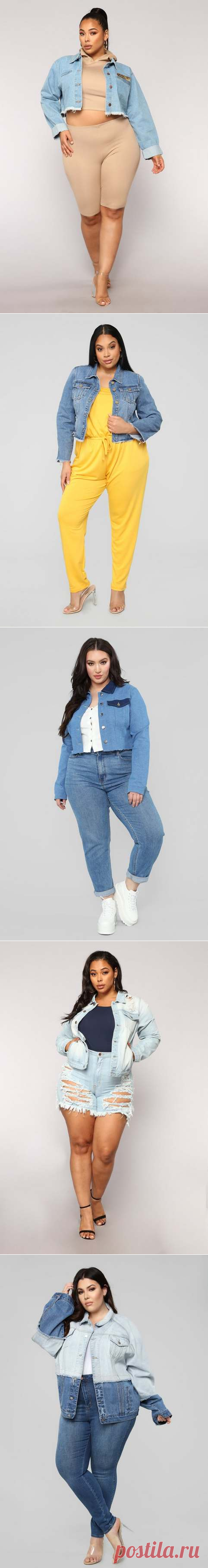 Джинсовые куртки для полных девушек американского бренда Fashion Nova весна-лето 2019 (60 фото)