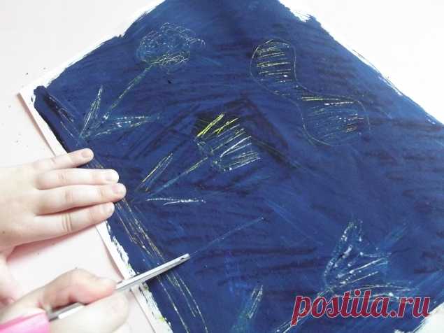 Граттаж . - Поделки с детьми | Деткиподелки