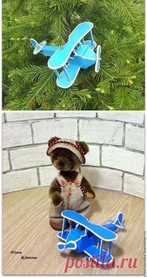 Мастерим игрушечный самолетик для Мишутки - Ярмарка Мастеров - ручная работа, handmade