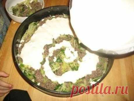 Супер нежный пирог с капустой и мясом | Кулинарные рецепты c фото