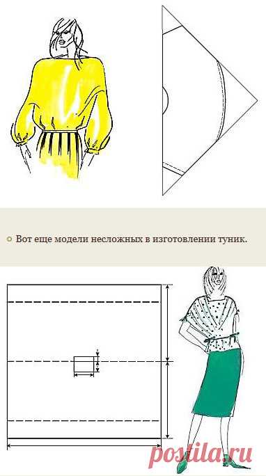 Выкройки туник любого размера - шьем быстро и легко