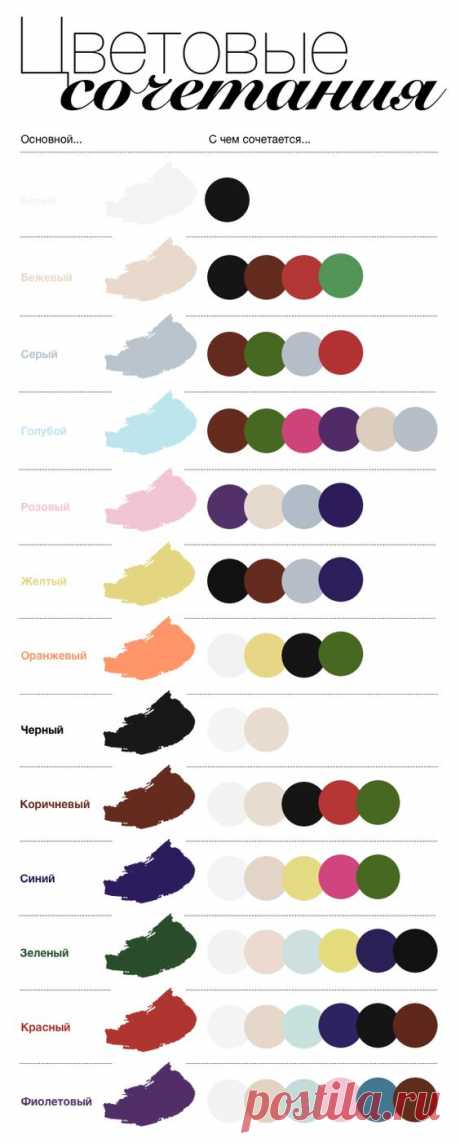 Colour matching guide: principal colour + complementary colours | Идеи