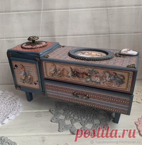 Шкатулка мини комод Алиса купить в интернет-магазине Ярмарка Мастеров по цене 6500 ₽ – VZ93ARU | Шкатулки, Москва - доставка по России