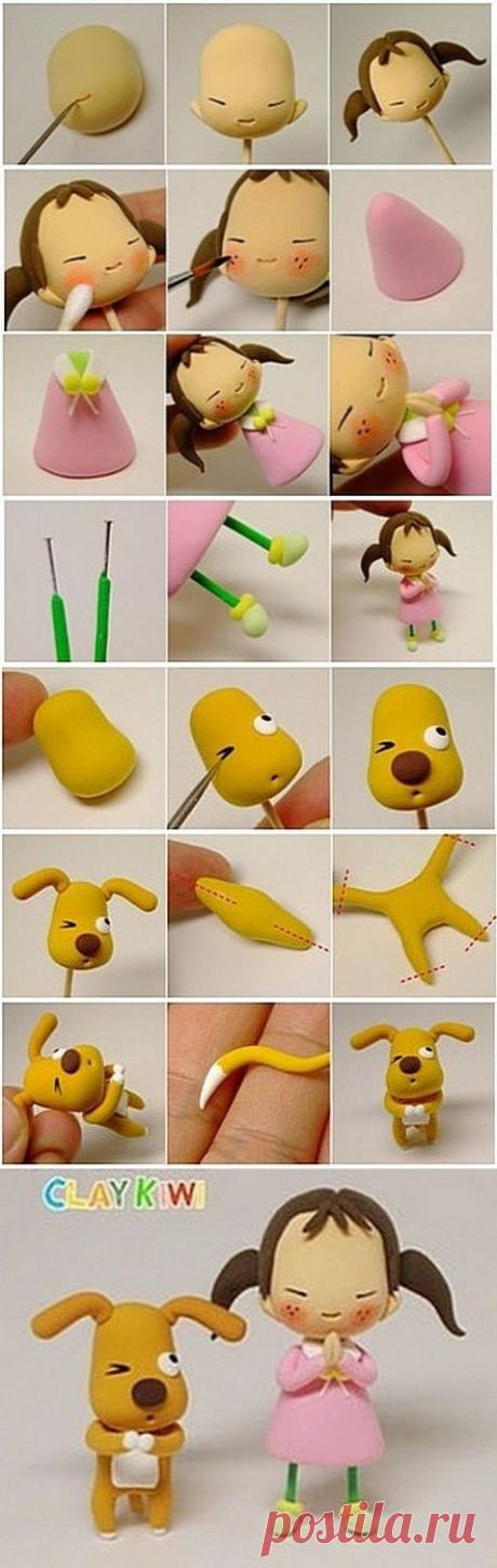 (+1) - Чем занять ребенка: лепка дружной парочки | СВОИМИ РУКАМИ