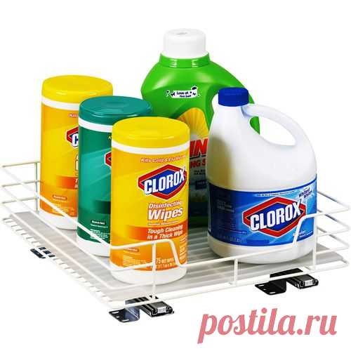 Glidez 4mm White Wire 15" Single Basket Sliding Premium Kitchen Organizer: Kitchen & Dining : Walmart.com