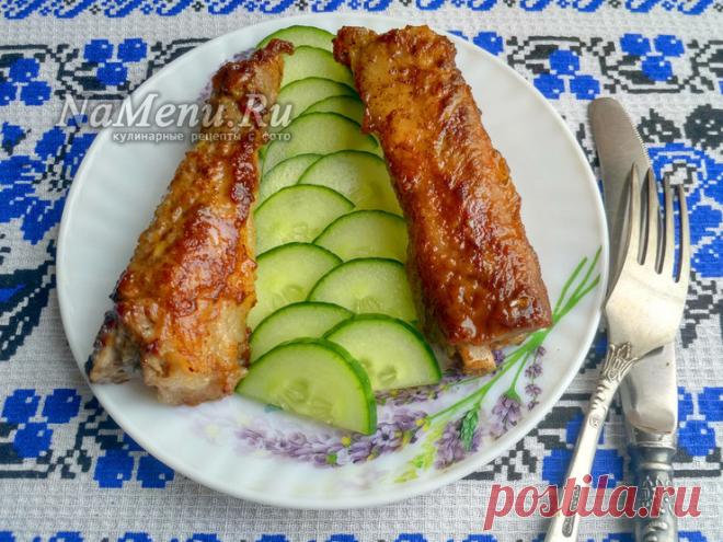 Свиные ребрышки в медово-горчичном соусе