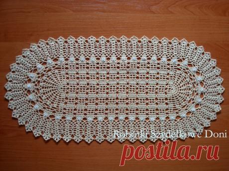 Рукоделие вязание крючком овальных салфеток