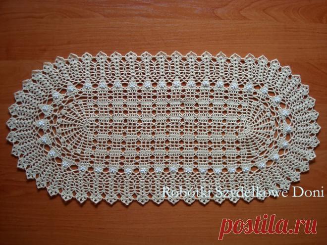 Рукоделие вязание крючком овальных салфеток