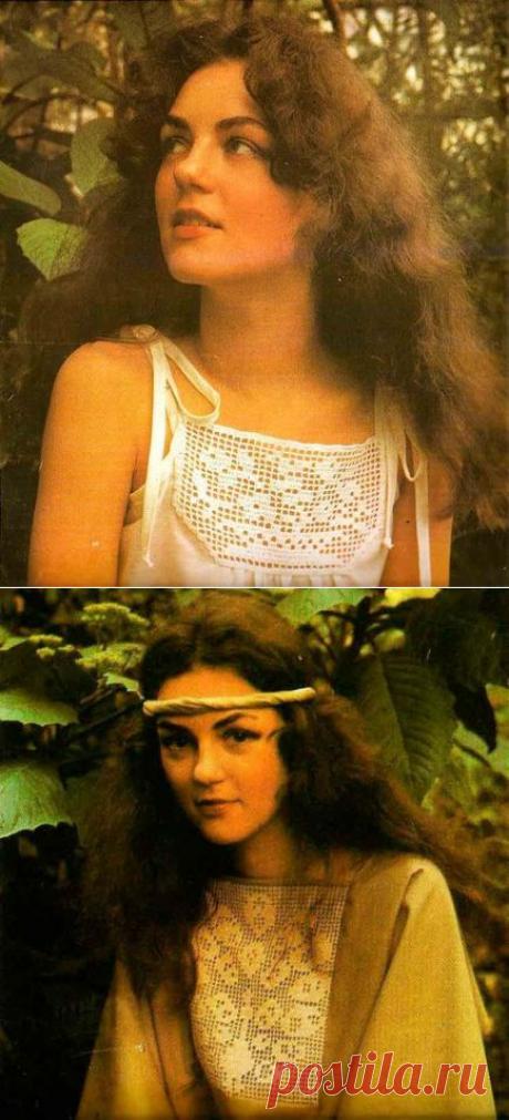 Филейное вязание для украшения летней одежды