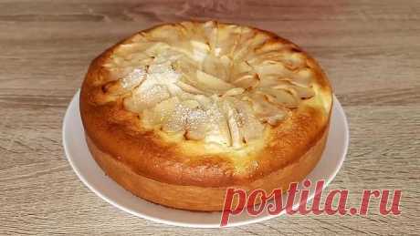 Ленивый пирог с творогом и яблоками! Для домашнего чаепития!