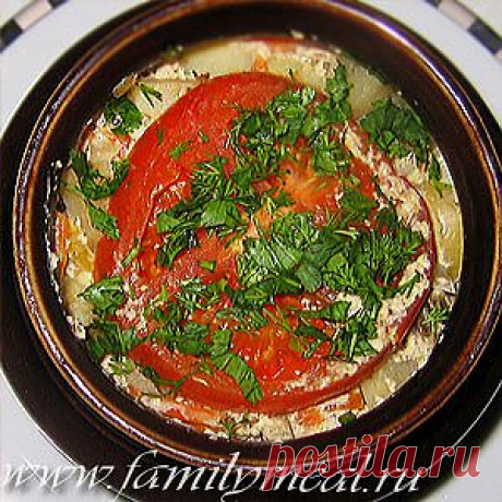 Мясо с картошкой в горшочке.