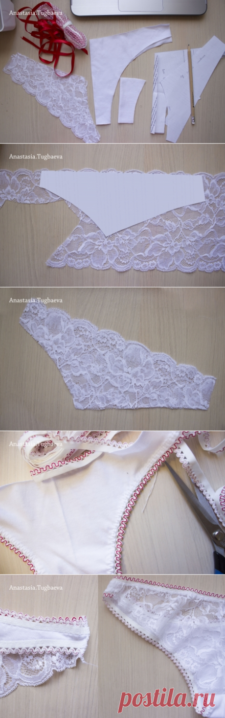 Трикотажные трусики с кружевом / Мастер-классы / Burdastyle