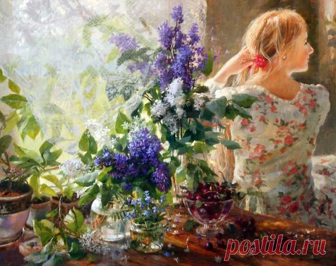 луг.околица.домишко. худ.Василий Жданов.