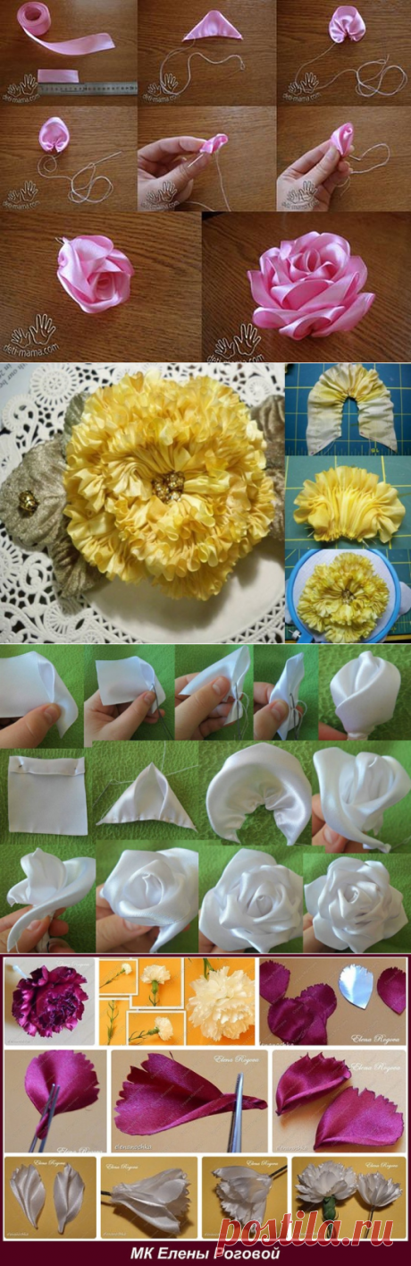 Изумительная вышивка лентами: техника — Сделай сам, идеи для творчества - DIY Ideas