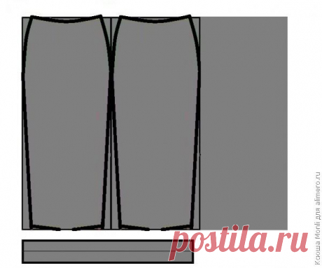 Выкройка юбки карандаш из трикотажа