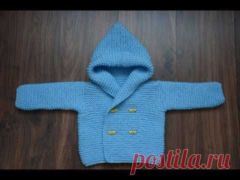 Детский жакет с капюшоном на возраст 1 год