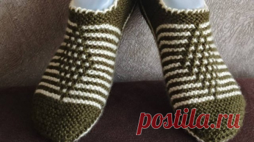 Вязаные следки. Турецкая модель. Пряжа двух цветов 220/250м/100г Спицы №3