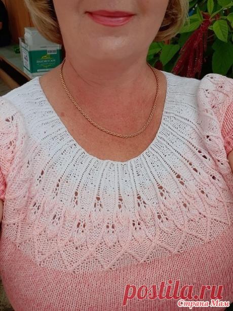 Топ Купава с круглой кокеткой по описанию Алены Малевич - Вязание - Страна Мам