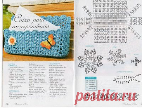 Edivana Croche: Box for correspondence in croche