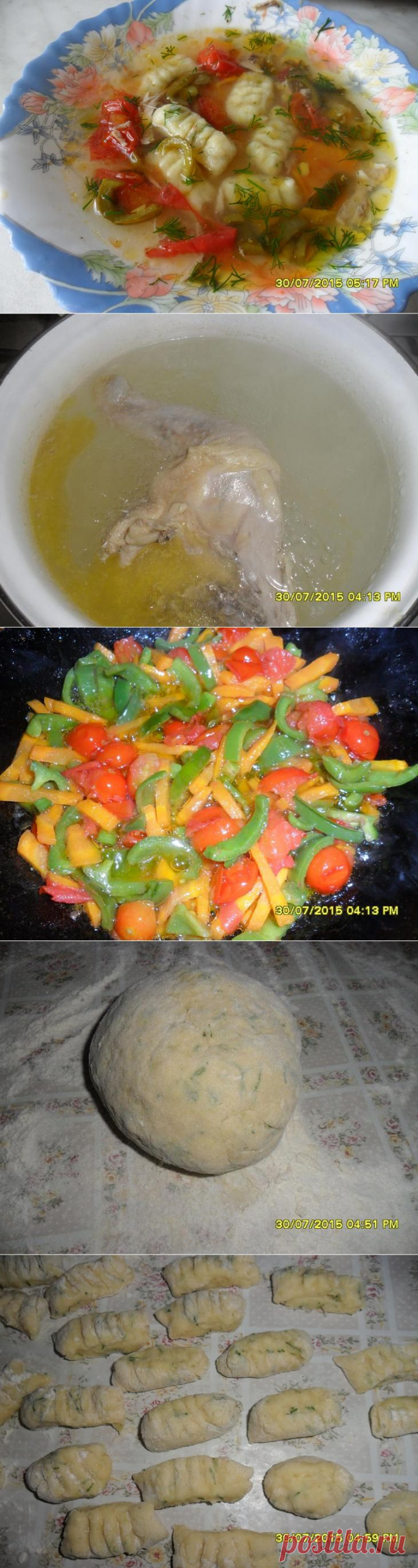 Куриный суп с картофельными ньоками