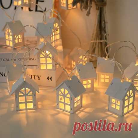 1 комплект праздничных светодиодных гирлян в форме дома - Temu Moldova