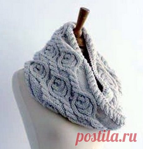 Модные шарфы-СНУДЫ (Snood) спицами 5. Идеи и описания.11 моделей