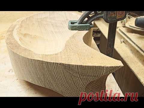 Как сделать деревянное блюдо болгаркой УШМ ? Фриза по дереву.