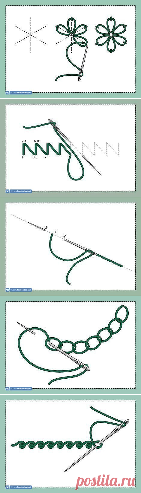 Замечательная подборка ручных швов — Сделай сам, идеи для творчества - DIY Ideas