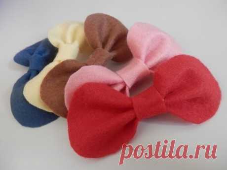 Laço simples de feltro - Tutorial