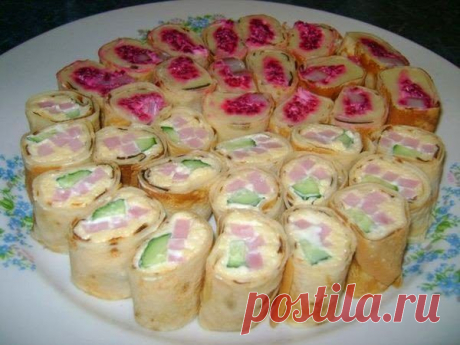 Самые вкусные рецепты: Роллы из блинов с сыром