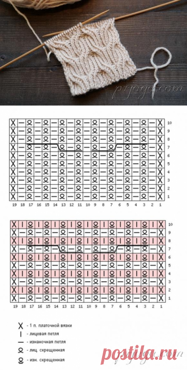 Японские косы спицами