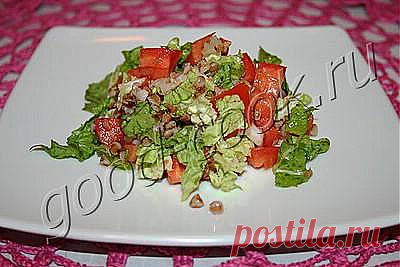 Хорошая кухня - салат из помидоров с гречкой. Кулинарная книга рецептов. Салаты, выпечка.