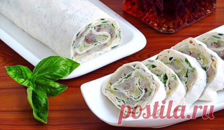 Рулет из лаваша с сельдью и картошкой Просто, но очень вкусно!