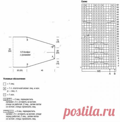 Set Gray bolero-shrag and striped vest free pattern