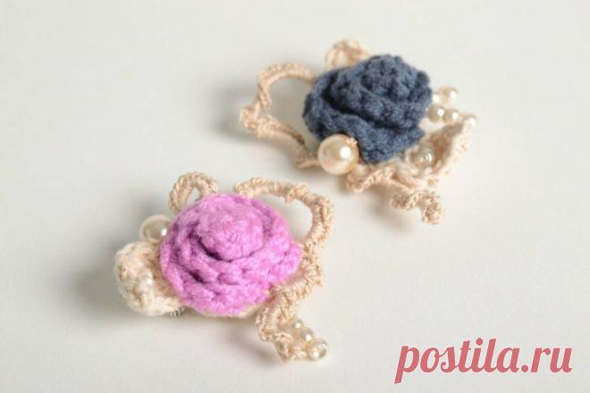 Вязаные броши | Клуб красоты и здоровья | Дзен