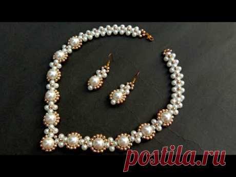 How To Make Pearl Necklace//Bridal Necklace// Useful & Easy