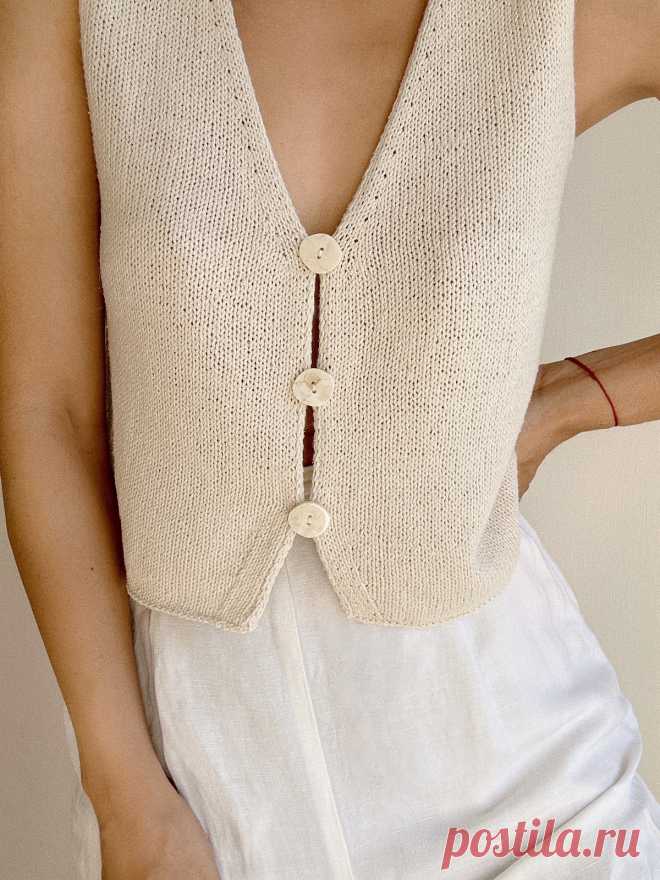 Ravelry: выкройка жилета Клэр от Mochiknits