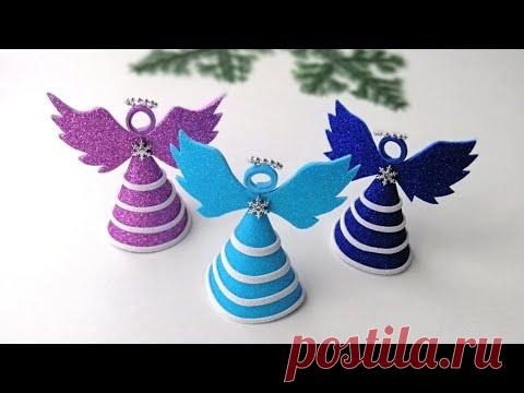 🎄Рождественский АНГЕЛ 😇 Изготовление ёлочных игрушек своими руками - YouTube