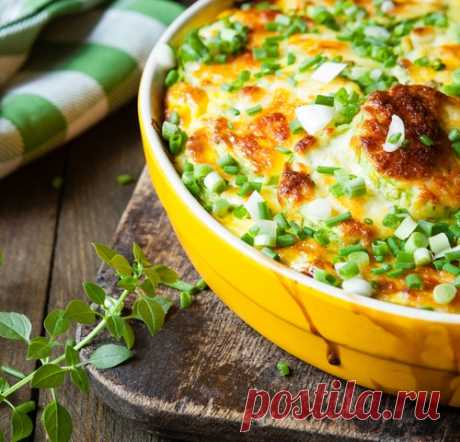 ЗАПЕКАНКА ТВОРОЖНАЯ С ОВОЩАМИ И ЗЕЛЕНЬЮ