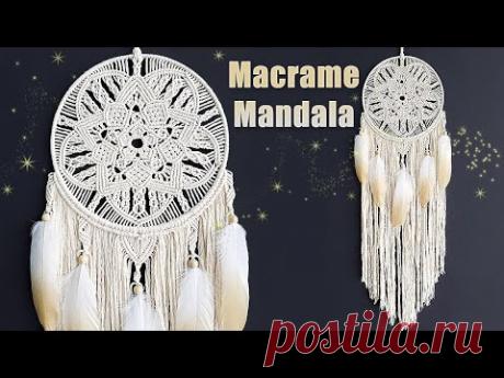 DIY Tutorial l Как сделать макраме Мандала Ловец снов ?