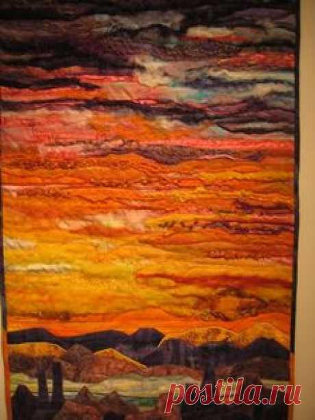 easy landscape art quilt pattern | Quilts, Quilts, Quilts