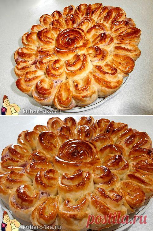 Хозяюшка. Кушать подано! - Пирог РОЗА