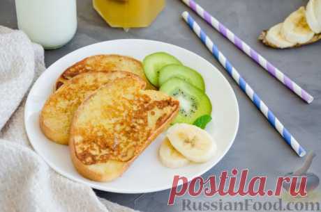 Бананово-молочные гренки