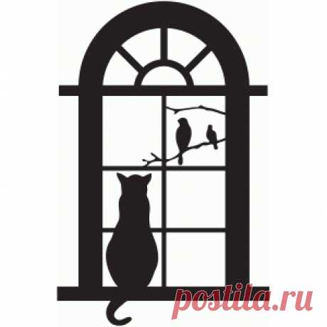 Silhouette Design Store - View Design #66601: kitty window