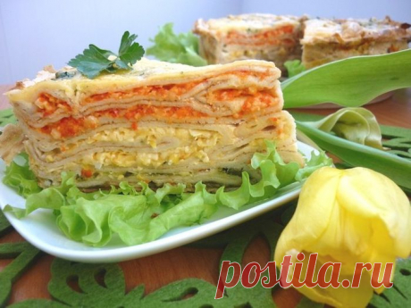 Блинный закусочный торт Светофор