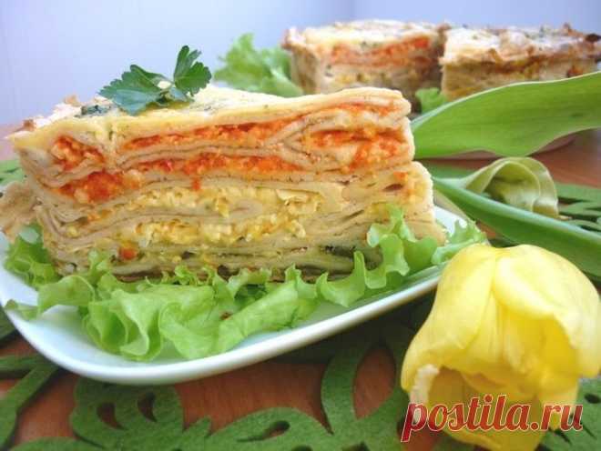 Блинный закусочный торт Светофор