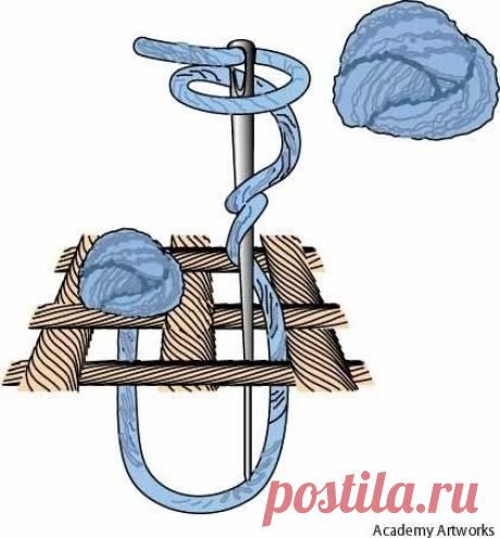 Вышивка французским узелком