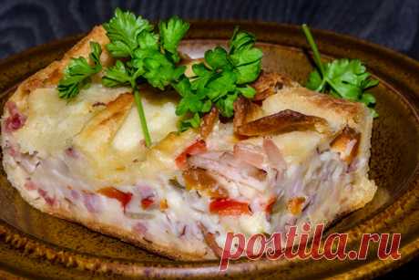 Мясной открытый пирог — Домашние заботы