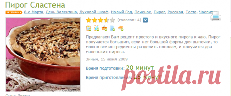 Пирог Сластена | рецепт от Зиныч