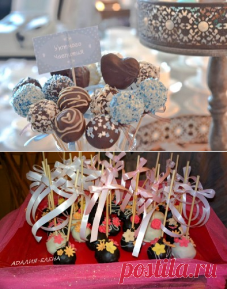 Шоколадные шарики на палочке(пирожное«Картошка»)или CakePops